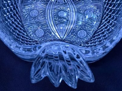 Krištálová brúsená miska jablko 12 cm