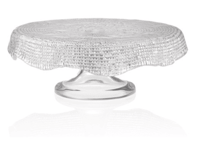 Podnos na tortu DIAMAN číry D26 cm H10,5 cm