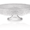 Podnos na tortu DIAMAN číry D33 cm H10,5 cm