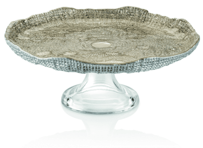 Podnos na tortu DIAMAN bežový D25 cm H11 cm