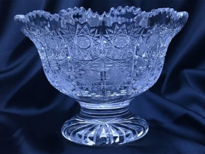 Krištálová brúsená miska 15 cm