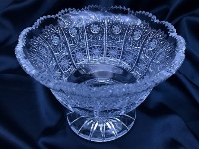Krištálová brúsená miska 15 cm