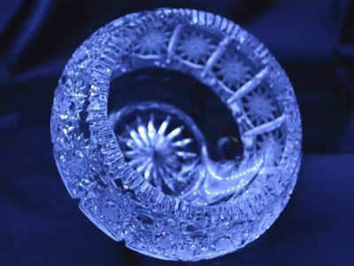 Krištálová brúsená miska 15 cm