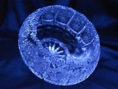 Krištálová brúsená miska 13 cm