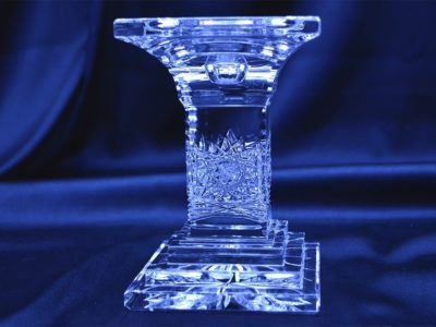 Krištálový brúsený svietnik 13,5 cm