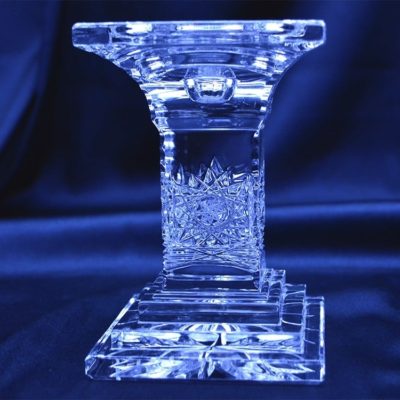 Krištálový brúsený svietnik 13,5 cm