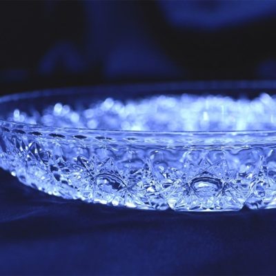 Krištálový brúsený tanier 18 cm