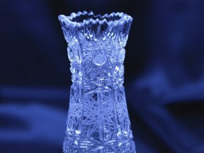Krištáľová brúsená váza 15 cm