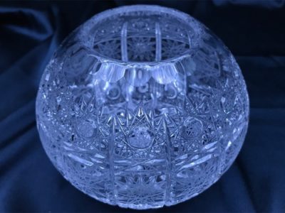 Krištáľová brúsená váza 11 cm