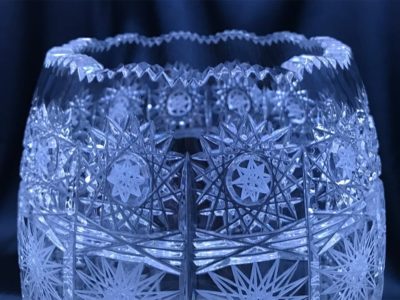Krištáľová brúsená váza 25,5 cm