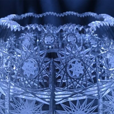 Krištáľová brúsená váza 25,5 cm
