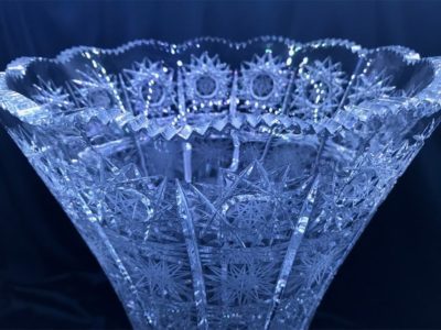 Krištáľová brúsená váza 49,5 cm