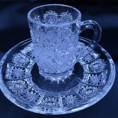 Krištálová brúsená šálka na kávu 75 ml
