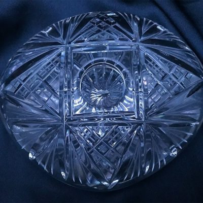 Krištálové brúsené dekoratívne tlačítko 13 cm