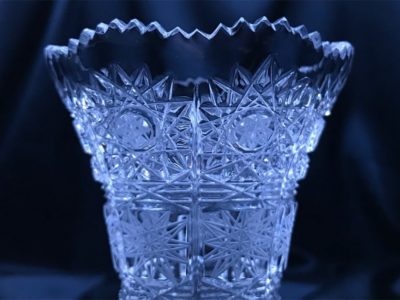 Krištáľová brúsená váza 13 cm