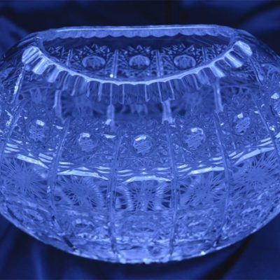 Krištáľová brúsená váza 18 cm
