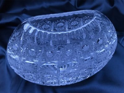 Krištáľová brúsená váza 18 cm