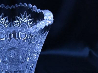 Krištáľová brúsená váza 25 cm