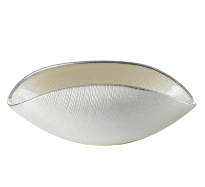 Misa BURA biela perla / platinová linka 20x12 cm