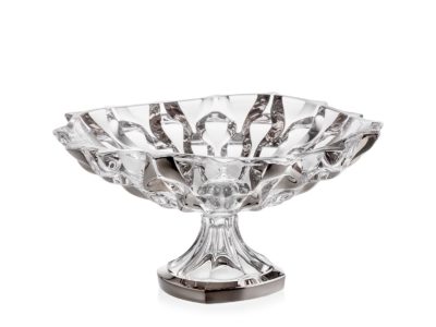 Krištálová miska na nohe Samboa platinum 35 cm