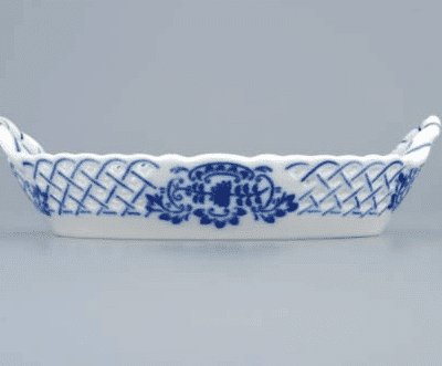 Cibulák – Košík prelamovaný 16.5 cm – originál cibuľový porcelán 1. akosť