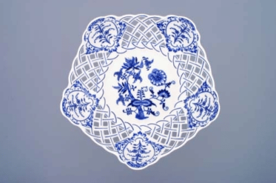 Cibulák – Misa 5-hr. 24 cm na ozdobnej nohe 24 cm – originál cibuľový porcelán 1. akosť