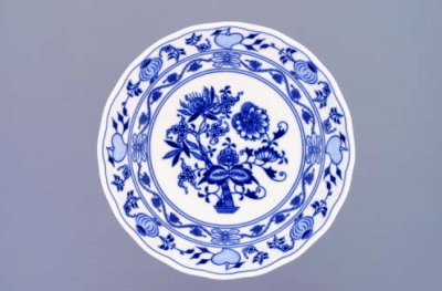 Cibulák – Misa kompótová na nohe 24 cm – originál cibuľový porcelán 1. akosť