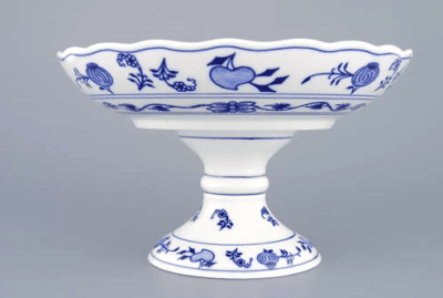 Cibulák – Misa kompótová 24 cm na nohe – originálny cibuľový porcelán 1. akosť