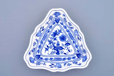 Cibulák – Misa šalátová 3-hranná 24 cm – originálny cibuľový porcelán 1. akosť