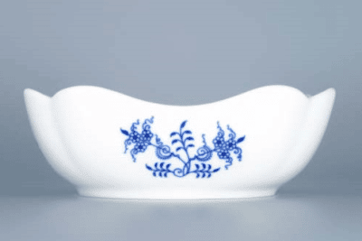 Cibulák – Misa šalátová 4-hranná vysoká 15 cm – originálny cibuľový porcelán I. akosť