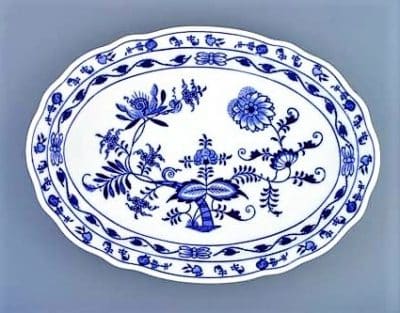 Cibulák – Tanier oválny 35cm – originálny cibuľový porcelán 1. akosť