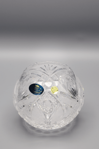 Crystal cut spherical vase ÚSVIT 10 cm - Image 2