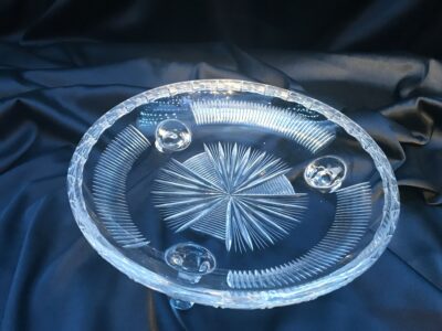 Cut crystal bowl on legs 25 cm - Image 2